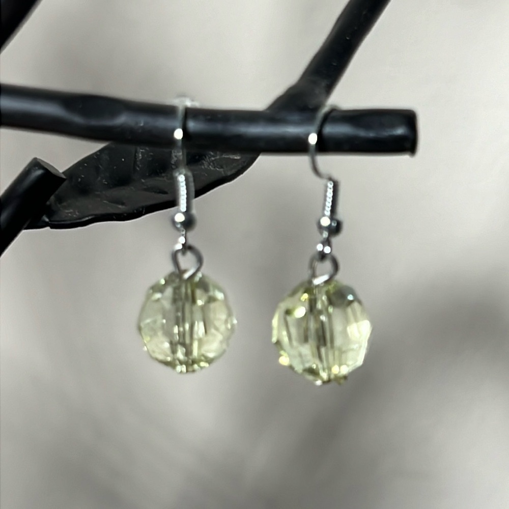 Dangle Bead Earrings.  .5”